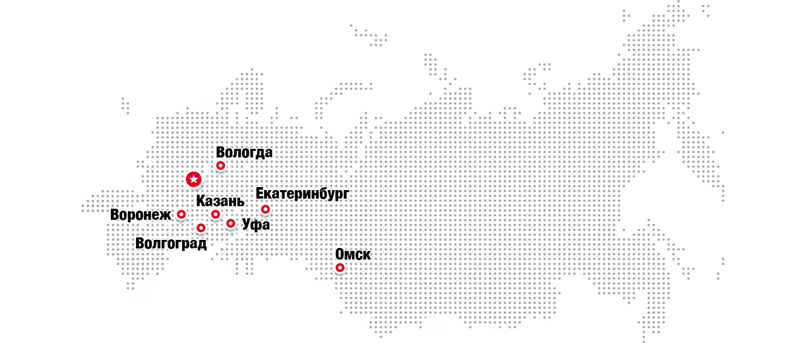 Карта из точек города